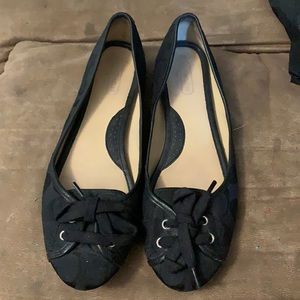 Black Coach flats